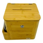 Safco Natural Bamboo Suggestion Box Locking Wood 4237NA *damage*. Fixed Price $24.29.