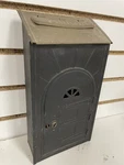 Vintage Black Metal Wall Mount Mailbox Pnc Fulton Ill Nl. Fixed Price $40.00.