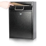 Locking Wall Mount Mailbox Security Drop Black Xl Kyodoled Steel Boxes. Fixed Price $86.99.