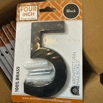 Architectural Mailboxes 4 In. Black Floating House Number 5 Case Of 10. Fixed Price $65.00.