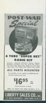 1946 Tube Super Het Radio Kit Post Wwii Special Liberty Sales Ny Print RC1. Fixed Price $12.79.