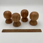 Wooden Architectural Newel Post Finials Light Stain Finish Set Of Four. Fixed Price $49.93.