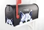 Mailbox Cover (partial) Black Peeking Cat Kitten Rustic Fall Halloween Magnet. Fixed Price $8.25.