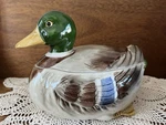 Vintage Otagiri Mallard Duck Ceramic Covered Canister/ Candy Jar. Fixed Price $40.00.