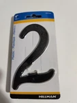 Hillman 839754, #2 - 4" Black Nail On Plastic House Mailbox Number. Fixed Price $6.20.