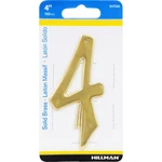 Hillman 847046 Gold Lacquer-coated Brass Nail-on #4 Number In. (pack Of 3). Fixed Price $12.51.