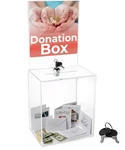 My Charity Boxes - Large Donation And Suggestion Acrylic Tip With. Fixed Price $99.12.
