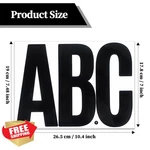 Shunyinlai 10 Sheets 7 Inch Black Self-adhesive Letter Stickers. Fixed Price $20.00.