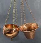 X2 Solid Hanging Planter Flower Pot Chains 4" & 3" Coppercraft Alford. Fixed Price $24.99.