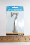 Hillman Self-adhesive House Address Plaque Brushed Nickel Die Cast Number 7 4". Fixed Price $6.97.