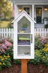Little Library Box Outdoor 14X12X35 White Book Kit Weatherproof Exchange Lending. Fixed Price $344.99.