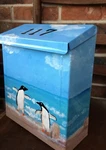 Hand Painted Locking Wall Mount Mailbox-special Order-u Design. Fixed Price $80.00.