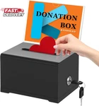 Kyodoled Black Suggestion Box With Slot And Lock For Voting, Donation. Fixed Price $18.61.