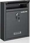 Uniclife Security Mailbox Wall Mount Locking Key Drop Black Steel. Fixed Price $32.39.