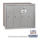 Salsbury Vertical Mailbox - 4 Doors Aluminum Recessed Mounted Usps Access. Fixed Price $592.93.