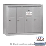 Salsbury Vertical Mailbox - 4 Doors Aluminum Surface Mounted Usps Access. Fixed Price $592.93.
