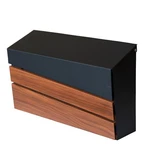 Wall-mount Mailbox, Walnut Wood Panel, Rust Resistant Large Capacity House Ma.... Fixed Price $87.09.