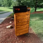 Handcrafted Classic Teak Cedar Mailbox Stand - Made Usa/free Shipping. Fixed Price $429.00.