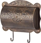 Vintage Wall Mount Mailbox With Newspaper Holder And Hummingbird Accent. Fixed Price $76.99.