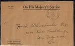 Gibraltar 1938 Ohms Stampless Cover W/post Office Form No. 366. Fixed Price $17.00.