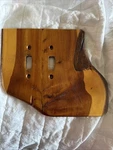 Hand Crafted Cedar Wood Double Wall Switch Cover By Against The Grain Live Edge. Fixed Price $24.00.