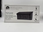 Nib Damaged Architectural Mailbox Wayland Black Steel Wall Small. Fixed Price $25.00.