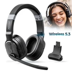 Mpow Wireless Trucker Bluetooth Headset With Noise Cancelling Mic For Phones Pc. Fixed Price $44.99.