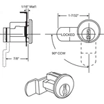 Grainger Approved 97-76 Lock,for 4C Pedestal Mailboxes 451K31. Fixed Price $7.97.