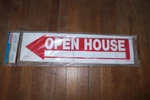 Hillman Open House Arrow Sign With Space For Fill In 6" X 24" 842232. Fixed Price $8.53.