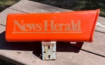 Rare Vintage News-herald Newspaper W/ Mount Bracket Duratube. Fixed Price $38.95.
