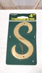 Hillman Brass "s" House Letter 4" Solid Polished 840105. Fixed Price $5.32.