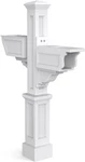 Classic Weather-resistant Mailbox Post With Newspaper Slot & Planter. Fixed Price $250.99.