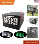 Black Solar-powered Post Mount Mailbox With Led & Infrared Sensor For Night Use. Fixed Price $87.99.