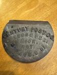 Antique Metal Lid Century Post Co. Mailbox Cast Iron Tecumseh Michigan 1901 Look. Fixed Price $49.99.