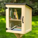 Ilyapa Outdoor Library Book Box - Free Literature Exchange Kit 16X14X22, Wood. Fixed Price $313.81.