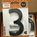 Architectural Mailboxes 4 In. Black Floating House Number 3 Case Of 10. Fixed Price $65.00.
