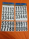 1 Lot Of Sets Hillman Vinyl Numbers # 842284, 2-INCH Kit Black White Fs&h. Fixed Price $14.95.