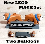New Lego Mack Truck Semi Mascot Bulldog Double Printed Stand Plate Lot. Fixed Price $21.07.