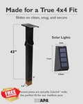 Ilyapa Post With Solar Address Sign, Black Metal Sleeve 43". Fixed Price $187.99.