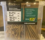 Hillman Deck + Tan (combo Pack) 120 8X1-5/8", 100 8X2", 65 10X2-1/2", 50 10X3". Fixed Price $29.99.