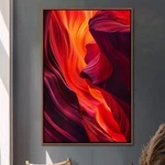 Abstract Wall Art, Orange & Red Decor, Modern. Fixed Price $23.39.