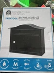 Architectural Mailboxes Saratoga Black Medium Steel Locking Wall Mount. Fixed Price $35.00.