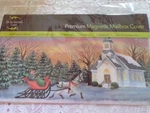 Christmas Magnetic Mailbox Cover,"one Horse Open Sleigh"& Church, Standard Size. Fixed Price $17.99.