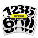 Black Vinyl Numbers 6 Inch 0-9 (2 Sets) Weatherproof Decals For Outside Mai.... Fixed Price $34.44.