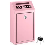 Safe Cash Box Money Collection Metal Donation With Lock Wall Mount Pre Dr. Fixed Price $40.37.