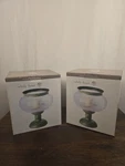 2 Whole Home Etched Leaf Hurricane Candle Holder Package Of Stones &. Fixed Price $39.99.