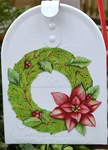 Mailbox Magnet (partial Cover) Christmas Wreath Poinsettia Custom Address. Fixed Price $6.95.