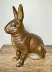Antique Vintage Hubley Bunny Rabbit Cast Iron Bank Coin Slot Still. Fixed Price $34.95.