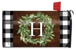 Briarwood Lane Wreath Monogram Letter Mailbox Cover. Fixed Price $15.95.