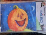 Mailbox Cover "happy Jack-o-lantern" Fall Theme Nylon W/ Straps 18X10IN U01P. Fixed Price $20.00.